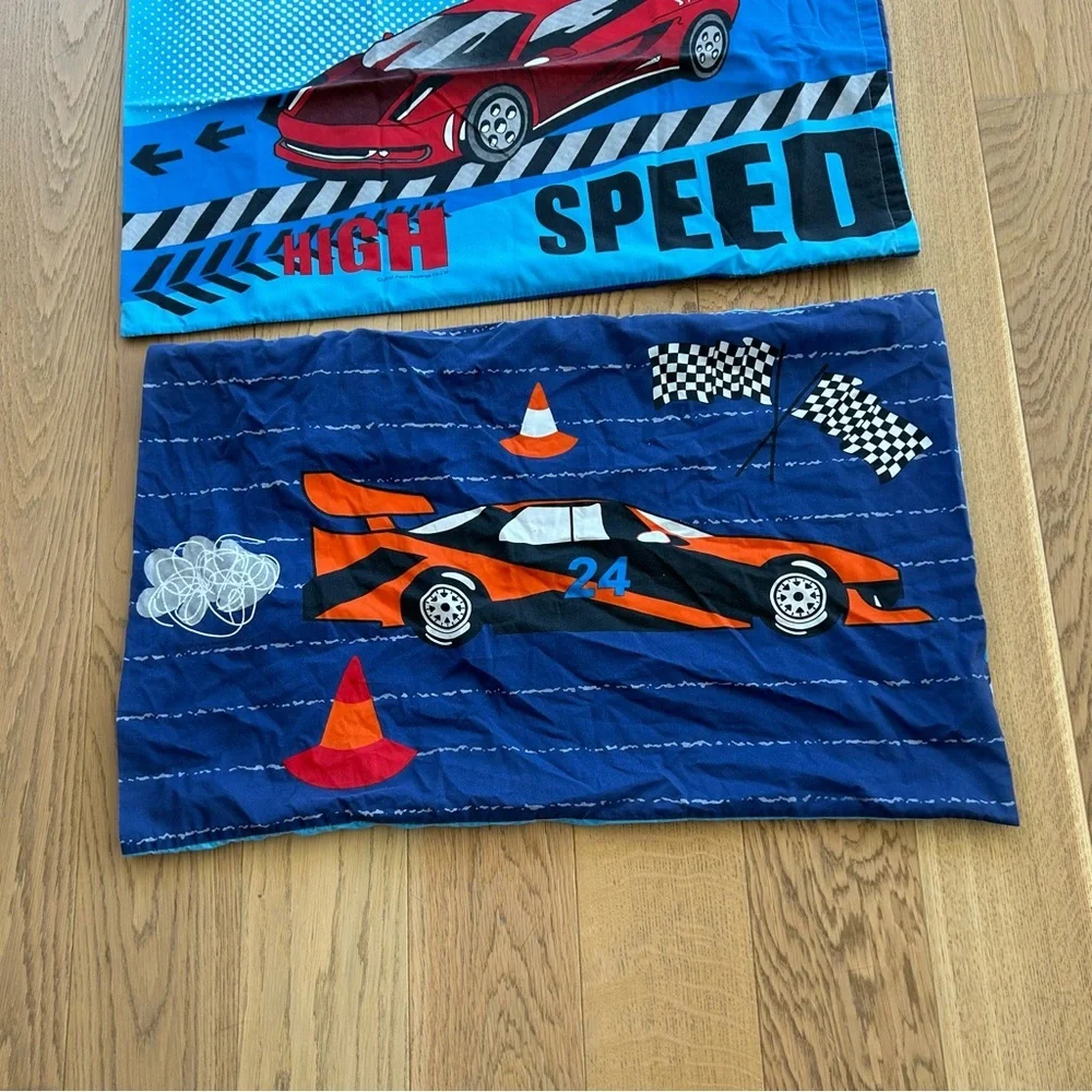 Set of 3 - Boys Marvel and Race Car Pillowcases